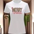 thumbnail image 3 of Playera Blusa Con Estampado Merry Christmas Estilo Animal Print Ropa Para Mujer Color Blanco Talla Mediana Marca Emil SaEs, 3 of 4
