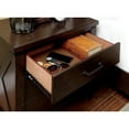 thumbnail image 2 of CoSoTower Rustic Style Dark Walnut Finish 1pc Nightstand Bedroom Furniture Solid Wood 3-Drawers Bedside Table Black Bar Pulls, 2 of 6