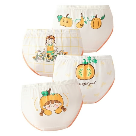 Underwear For Girls Soft Panties Toddler Baby Boys Cute Comfortable Cartoon Shorts Pants Cotton Trunks 4Pcs Kids Cool Breathable Boyshort Comfort Panty Briefs 5 Years-6 Years