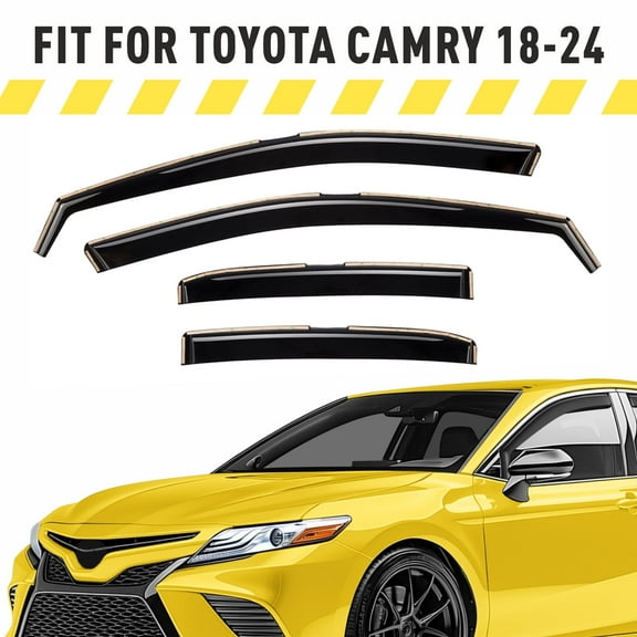 AEROGUYS In-Channel Window Deflectors Extra Durable Window Visors Rain Guards Fit for Toyota Camry 2018-2024, Sun Visors, Wind Deflectors, Vent Visors, Car Accessories - 4pcs. AG0114