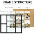 thumbnail image 3 of 4x6 Picture Frame Collage with Tempered Glass, Rustic Black Wall Decor, 7-Opening for Photos, 3 of 5
