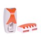 thumbnail image 1 of Soporte de pasta de dientes para cepillo de dientes montado en la pared sin perforaciones para cerámica de pared (naranja) Ehuebsd Libre de BPA, 1 of 9