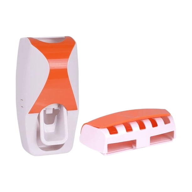 Soporte de pasta de dientes para cepillo de dientes montado en la pared sin perforaciones para cerámica de pared (naranja) Ehuebsd Libre de BPA