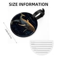 thumbnail image 5 of Whale Set of 2pcs PU Leather Round Suitcase Tags with Privacy Cover and Name ID Tag - Ideal for Travel Luggage, Handbags, Backpacks, School Bags, 5 of 6