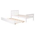 thumbnail image 5 of Harper & Bright Designs Twin Size Daybed with Trundle, Wooden Platform Bed with Headboard and Footboard for Bedroom, White, 5 of 6