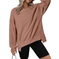 thumbnail image 5 of Timegard Sweatshirts for Women Fall Casual Loose Comfy Pullover Long Sleeve Crewneck Tops Solid Color, 5 of 8