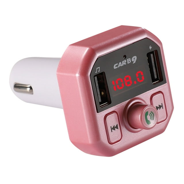 Yrmaups Bluetooth Car Adapter, Wireless FM Transmitter, QC3.1 USB Car Charger, Hands Free Calling Kit, MP3 Player Car Radio, Bluetooth Receiver for Car