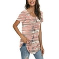 thumbnail image 2 of YVH Women's Summer Short Sleeve Tunic Tops Fit Pleated Blouses, 2 of 4