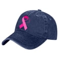 thumbnail image 4 of Casquette de Baseball Imprimée Lavée pour la Sensibilisation au Cancer du Sein pour Femmes Chapeau de Sport Extérieur, 4 of 6