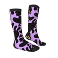thumbnail image 4 of Lsque Cartoon Black Cats Printed Crew Socks Men's Women's LightWeight Thin Casual Calf Socks ,Knee High Socks,Cotton Socks, 4 of 9