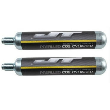 JT Paintball 90g Prefilled CO2 Tanks 2 Pack, Great for Painball, Airguns and Airbows