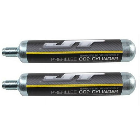 JT Paintball 90g Prefilled CO2 Tanks 2 Pack, Great for Painball, Airguns and Airbows