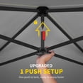 thumbnail image 3 of Outsunny 10 x 10 ft Pop Up Canopy Tent with One Push Setup, Easy Setup Outdoor Portable Instant Canopy Shelter w/ Roller Bag, Sandbags, Dark Gray, 3 of 9
