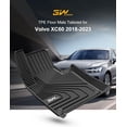 thumbnail image 2 of 3W Floor Mats Fit For Volvo XC60 2018-2023 TPE All Weather Custom Fit Floor Liner for Volvo XC60 1st and 2nd Row Full Set Car Floor Liners Black (Not for Hybrid), 2 of 5