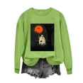 thumbnail image 4 of VKOYWKM Spooky Halloween Sweatshirt for Women Ghost Pumpkin Graphic Oversized Sweatshirt Crew Neck Long Sleeve Casual Fall Sweatshirt Holiday Party Pullover, 4 of 6