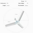 thumbnail image 4 of CIYISON USB Tent Fan Celling Fan Outdoor Gazebo Fan Canopy Hanging Fan Battery Powered, 4 of 13