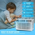 thumbnail image 3 of Window Air Conditioner 8,000 BTU - Quiet, Energy Efficient Cooling for 350-450 Sq.Ft - 3 Fan Speeds, Dehumidifier,Remote Control, Auto Restart - Ideal Home Window AC, 3 of 6