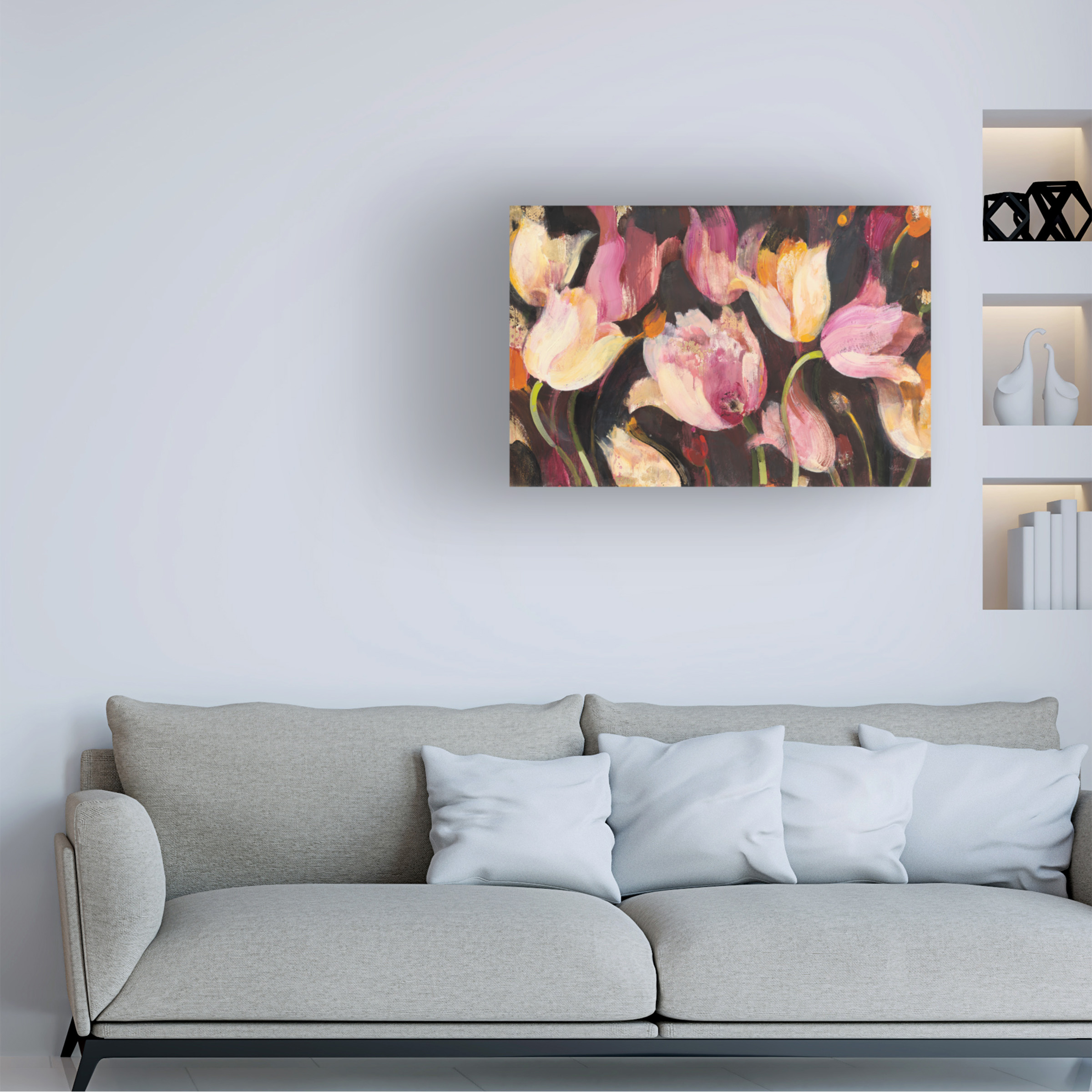 Trademark Fine Art 'Popping Tulips Floral' Canvas Art by Albena Hristova