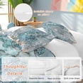 thumbnail image 2 of 3 Piece Blue Turtle Coastal Duvet Cover Set Twin Size,Microfiber Comforter/Quilt Cover with Corner Ties and 2 Pillowcases,Summer Beach Ocean Starfish Coral All Season Soft Bedding with Zipper Closure, 2 of 8