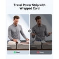 thumbnail image 6 of ORICO Travel Power Strip, 4 Outlets 3 USB Ports (1 USB C) with 4FT Wrap-Around Extension Cord, Compact Cruise Approved Power Strip No Surge Protector, Flat Plug for Hotel Dorm Essentials(White), 6 of 8