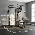thumbnail image 3 of Soozier All-in-One Home Gym Smith Machine with 143LBS Weight Stack, 3 of 10