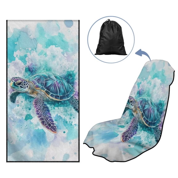 Uorisanigo Blue Sea Turtle Car Seat Cover Washable Bucket Towel Seat Covers Auto Accessories Vehicle Sweat Towel Protector Universal Fit for Vehicles,Cars,Suvs,Vans,Sedans