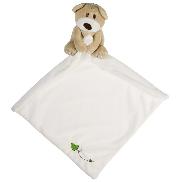 HOMEMAXS YeahiBaby Adorable Bear Security Blanket Lovely Stuffed Animal Baby Comforter Soothing Toy White