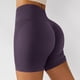 thumbnail image 4 of Pantalones cortos de yoga para mujer, cintura alta, elásticos, sin costuras, levantamiento de glúteos, medias deportivas para correr, fitness, morado, M, 4 of 6