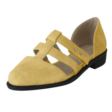 

VerPetridure Women s Sandals Summer Casual Flat Casual Single Shoe Women s Sandals Summer Casual Comfortable Round Toe Buckle Strap Sandals
