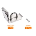 thumbnail image 3 of Uxcell 4'' Stainless Steel 90 Degree Heavy Door Latch Hasp Lock, Silver, 3 of 5