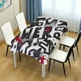 thumbnail image 7 of GZHJMY Graffiti Rectangle Tablecloth, Waterproof Stain Wrinkle Resistant Washable Polyester Table Cover for Picnic Dinner Holiday Kitchen Party Decor, 60 x 108 in Home Decor, 7 of 7