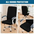 thumbnail image 7 of Office Chair Covers, Stretch Computer Universal Boss Modern Simplism Style High Back Chair Slipcover (Black) ﻿, 7 of 7