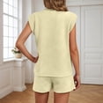thumbnail image 3 of MAIHAN Women Casual Outfits Spring Outfits Shirt Tops Shorts Clothes Sets Shorts Sets Women 2 Piece Outfits Casual Two-Piece Outfit, 3 of 5