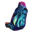 thumbnail image 2 of Wukai Colorful Tropical Leaves Full Set Car Seat Covers with Soft Padding Universal Auto Front Seats Protector and Cushion Mat, 2 of 5