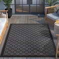 thumbnail image 3 of Well Woven Medusa Manola Modern Moroccan Black 5'3" x 7'3" Indoor Outdoor Area Rug, 3 of 3