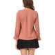 thumbnail image 3 of BLUSA CON VOLANTES PARA MUJER INSPIRE CHIC, ELEGANTE, CON ESCOTE EN V, DE MANGA LARGA, TALLA XL, ROSA OSCURO, 3 of 8