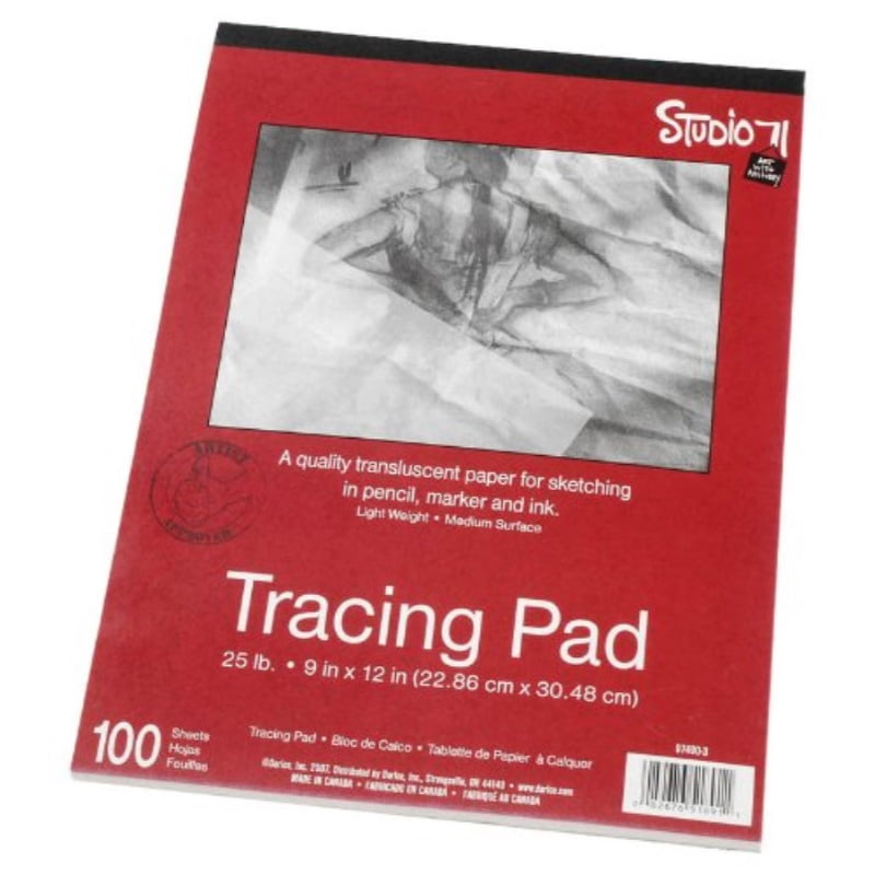 darice 9x12 artists tracing paper, 100 sheets translucent tracing paper