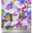 thumbnail image 1 of Soimoi Modal Satin Fabric Multicolor Camouflage Print Fabric by the Yard 42 Inch Wide, 1 of 1