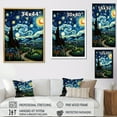 thumbnail image 4 of Designart "Starry Day A Masterpiece by Vincent VI" Abstract Canvas Print, 4 of 5