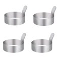 thumbnail image 2 of 4 Pcs Egg Frying Rings Stainless Steel Omelette Model with Handle S & 1 Pcs Wood Coffee Grounds Container Box, 2 of 10
