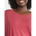 thumbnail image 4 of Terra & Sky Women's Plus Short Sleeve Boxy Tee, Sizes 0X-5X, 4 of 5