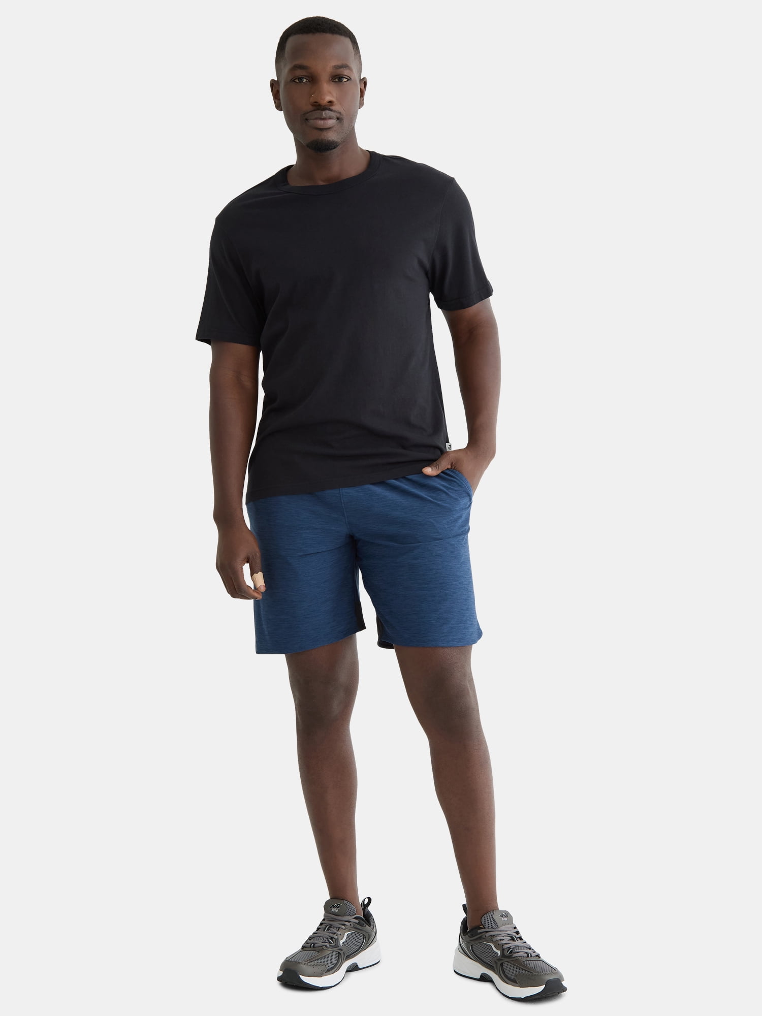 Athletic Works Men's & Big Men’s Jersey Knit Shorts, 9" Inseam, Sizes XS-5XL