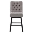 thumbnail image 4 of CorLiving Leilani Modern Tufted Indoor Counter Height Bar Stools with Back and Wood Legs - Set of 2, 4 of 9