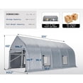 thumbnail image 4 of Jocisland 12x30 ft Carport with Galvanized Frame for Car, Roll-Up Doors, Heavy Duty Outdoor Canopy, 4 of 8