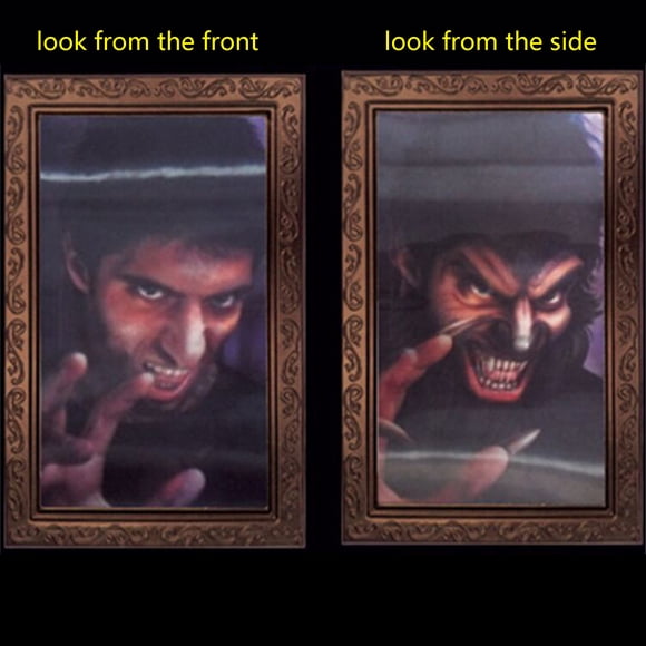 Dvkptbk 3d album Horror Picture Frame Lenticular 3D Changing Face Scary Portraits Haunted Spooky