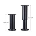 thumbnail image 2 of Metal Ajustable Muebles Patas, Sofá Patas Reemplazo Soporte Patas para Sofá/Cómoda/Cama/Silla/Café Mesa (4,7-7 Pulgadas / 4uds), 2 of 6