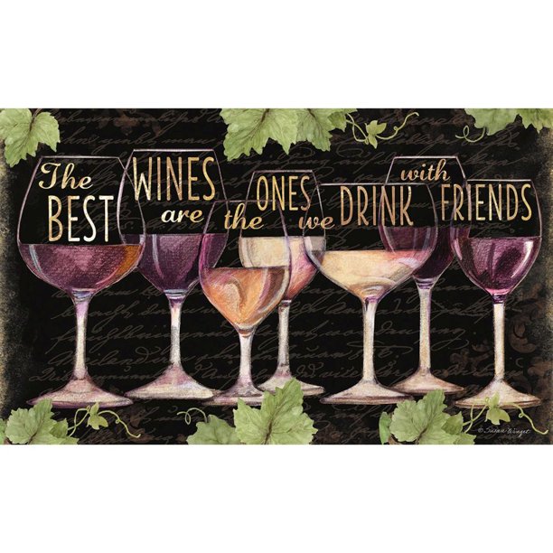 Gilded Wine Doormat by Susan Winget