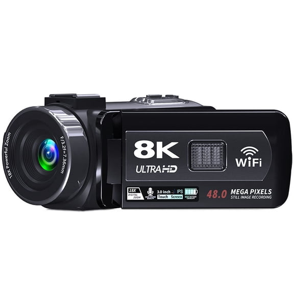 High Resolution Digital Camera, 8K 15FPS Video Recorder with Infrared Remote Control, Slow Motion and Time-lapse Photography