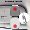 thumbnail image 3 of 2 Pack Leather Car Visor Sunglass Holder, Magnetic Leather Glasses Eyeglass Hanger Clip for Car, Sunglass Clip Glasses Holder for Car Visor (Gray), 3 of 5