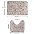 thumbnail image 3 of Honeii Trendy Floral Design Pattern Bathroom Anti-Skid Pad Bathroom Mat Vintage Seamless Pattern Not-Slip Toilet Rug Set, 3 of 6